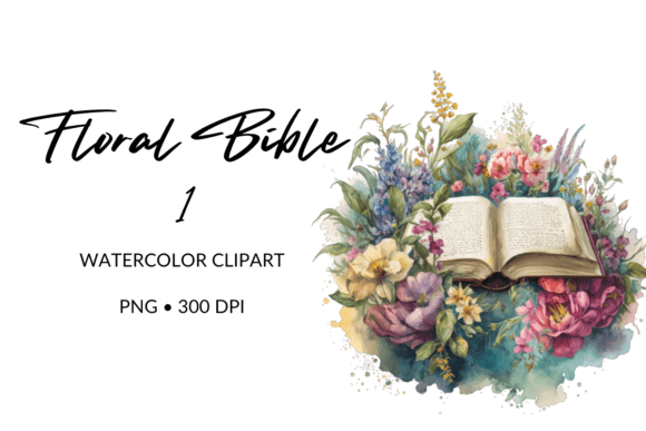 Floral Bible Watercolor Sublimation 1: A Soft, Sacred Touch for Local Branding & Packaging