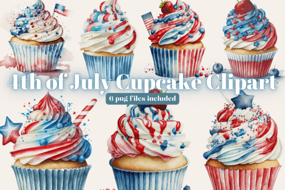 h1Watercolor 4th of July Clipart for Branding & Marketing Illustrations/h1