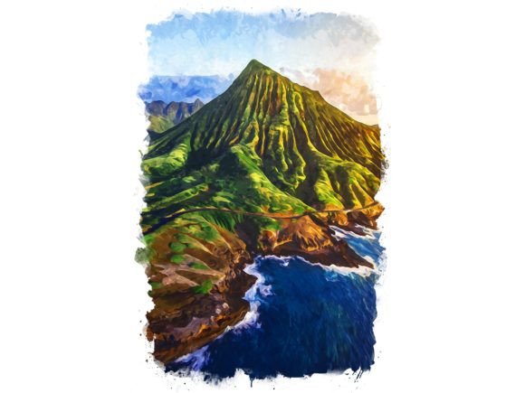 Hawaii Summer Watercolor Illustrations for Crafters & Etsy Sellers