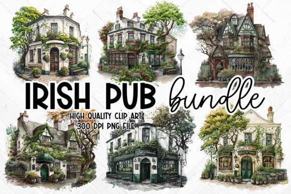 Irish Pub Watercolor Clipart: A Visual Design Review for Branding & Marketing