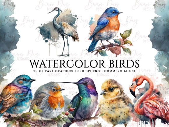 Watercolor Birds Illustrations: A Fresh Design Bundle for Brand Storytelling