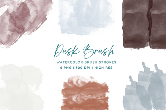 Watercolor Dusk Brush PNG: A Freebie for Soft, Artistic Blog Design