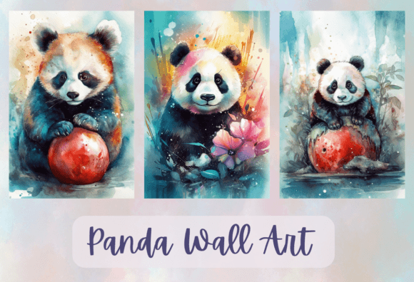 Watercolor Panda Illustrations Bring Playful Charm to Design Projects