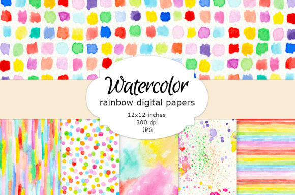 Watercolor Rainbow Digital Paper: A Designer’s Review for Branding and Creative Projects